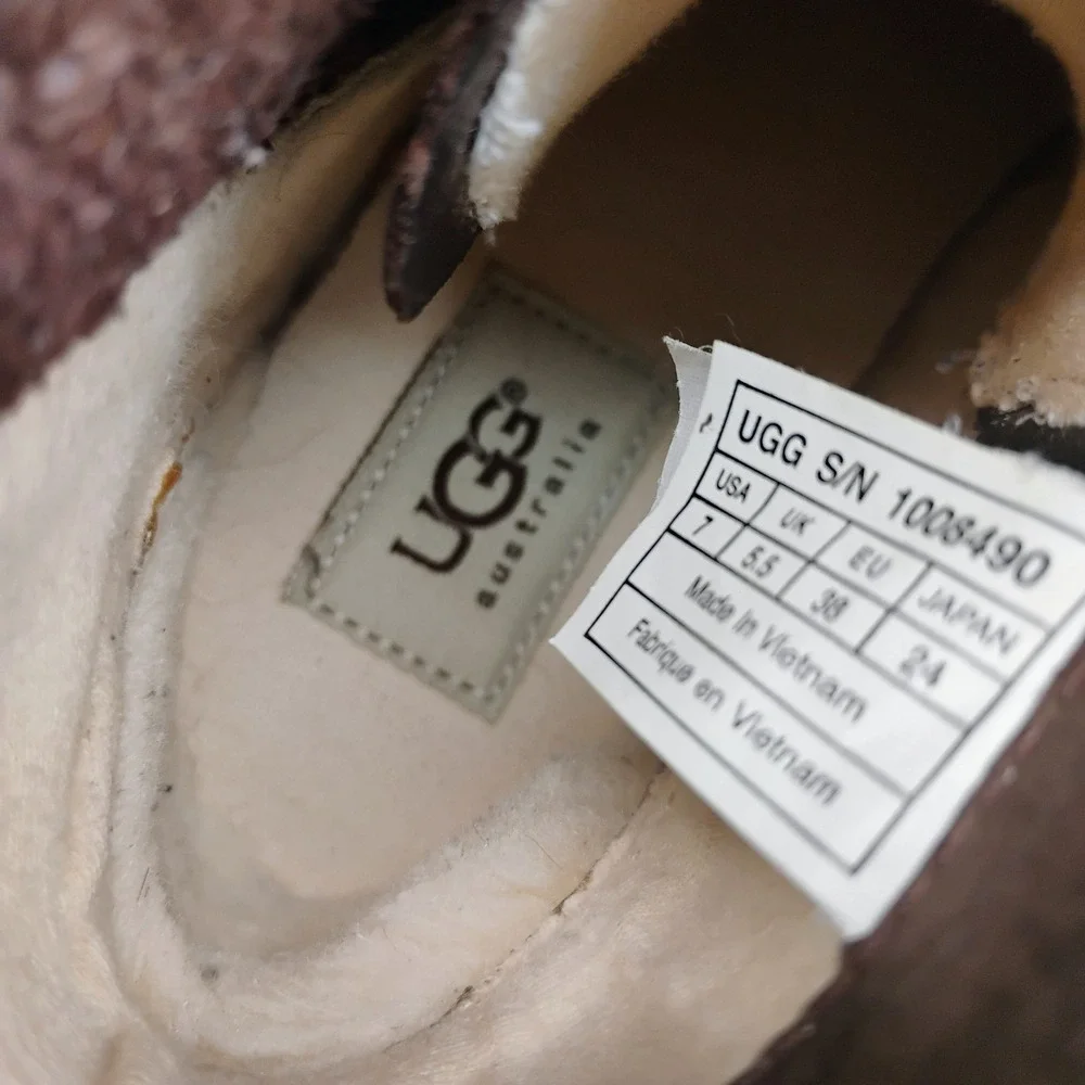 UGG Australia‎ Blaney Crystals Brown Leather Ankle Booties Womens Size 7 Shoes